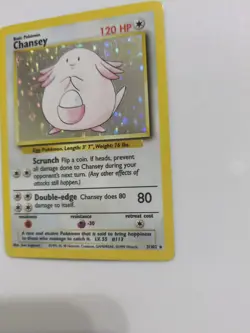 CHANSEY - 3/102 - Base Set - Holo - Pokemon Card - EXC / NEAR MINT - Image 4