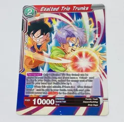 Exalted Trio Trunks Dragon Ball Super Trading Card Cool Art Tc5 - Image 1