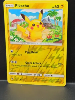 Pokemon Pikachu TCG Reverse Holo Card 30/111 Sm-Crimson Invasion - Image 2