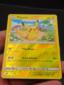 Pokemon Pikachu TCG Reverse Holo Card 30/111 Sm-Crimson Invasion - Image 5