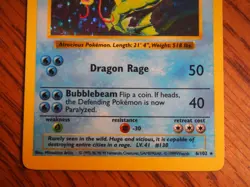 Pokemon 1999 Shadowless Base Gyarados rare foil card, PSA 7 - Image 5
