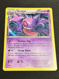 Pokemon Gengar Holo Rare TCG Card 60/162 XY Breakthrough - Image 1