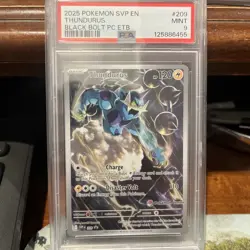 PSA 9 Pokemon Center Stamped Black Bolt Thundurus Promo Card English - Image 1