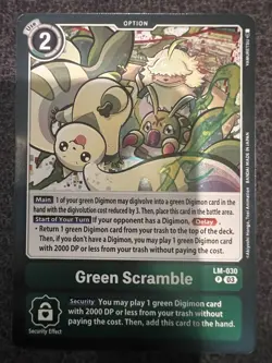 Digimon Card Game Green Scramble LM-030 P NM - Image 1