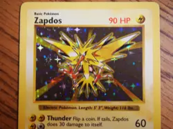 Pokemon 1999 Shadowless Base Zapdos rare foil card, PSA 8 - Image 4