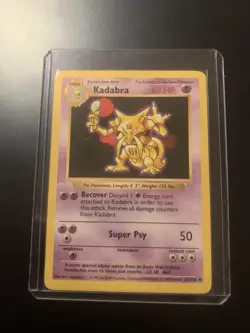 Kadabra Pokemon Card 60 HP Holo Rare 32/102 Base Set - Image 1