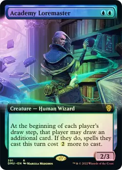 Academy Loremaster (Extended Art)Dominaria MTG MAGIC HUMAN WIZARD R FOIL 0253 - Image 1