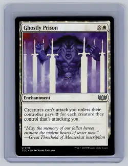 Ghostly Prison U Commander: Tarkir: Dragonstorm 116 NM TDC MTG Magic - Image 1