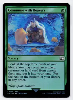 Commune with Beavers [0182] FIN Common Foil [MTG Card English] - Image 1