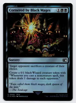Cornered by Black Mages [0093] FIN Common Foil [MTG Card English] - Image 1