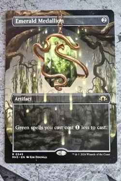 Emerald Medallion (Borderless) #345 (NM) Modern Horizons 3 MH3 Magic MTG - Image 1