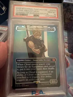 Mtg Final Fantasy Cloud Midgar Meecenary Borderless Foil Psa 10! Low Pop - Image 1