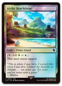 Idyllic Beachfront (Surge Foil) #404 (NM) Final Fantasy FIC Magic MTG - Image 1