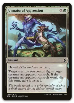 Unnatural Aggression #168 (NM) Battle for Zendikar BFZ Magic MTG - Image 1