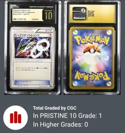 Rayquaza Spirit Link: Best of XY 136/171 Pokemon JPN CGC Pristone 10: POP 1 - Image 1