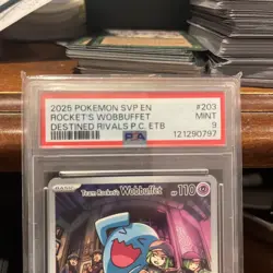 Rocket's Wobbuffet Pokemon Center #203 PSA 9 - 2025 Pokemon SV Promos Destined - Image 2