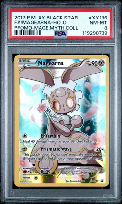 2017 POKEMON XY BLACK STAR PROMO MAGEARNA #XY186 HOLO PSA 8 NM #119298789 - Image 1