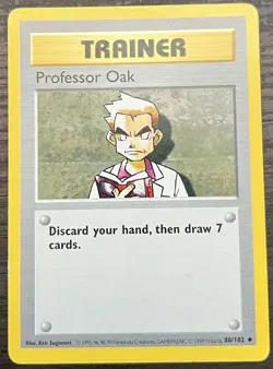 Shadowless Professor Oak 088/102 Pokemon TCG WOTC Base Set MINT - Image 1