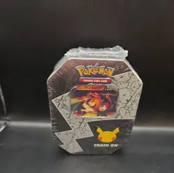 Pokemon Celebrations 25th Lance's Charizard V Tin Factory Sealed FREE SHIPPING - Image 3
