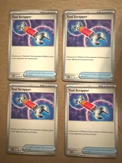 Set of 4 Pokemon TCG - Tool Scrapper - 085/086 - SV: White Flare M/NM - Image 1