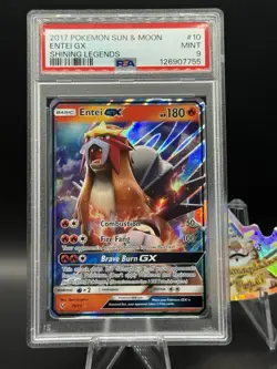 PSA 9 Entei GX 10/73 Shining Legends Pokemon - Image 1
