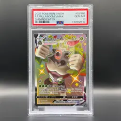 2021 POKEMON SWORD & SHIELD SHINING FATES #SV106 FULL ART/RILLABOOM VMAX PSA 10 - Image 1