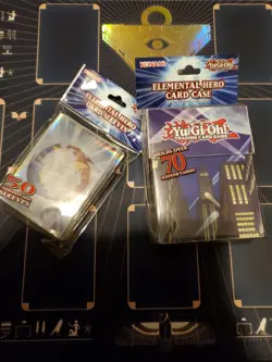 Yugioh Official Konami ELEMENTAL HERO Accessory Bundle Mat Sleeves Deck Box Mat! - Image 1