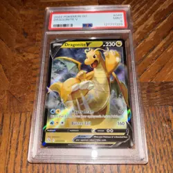 Pokemon TCG Dragonite v Holo Ultra Rare Card Pokemon Go 049/078 PSA 9 - Image 1