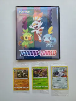 Pokemon Sword & Shield 3 Gamestop Stamped Promos Sealed & Jumbo Card Binder! - Image 1