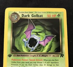 2 Dark Golbat Pokemon Cards 1st Edition 24/82 Wizards 7/82 Holo 1999-2000 - Image 3