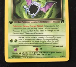 2 Dark Golbat Pokemon Cards 1st Edition 24/82 Wizards 7/82 Holo 1999-2000 - Image 4
