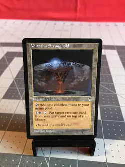 Vintage 1998 MTG Stronghold Volrath’s Stronghold Card NM - Image 1