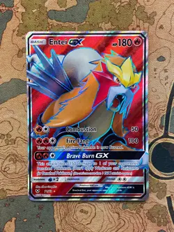 Pokemon Card TCG - Entei GX 71/73 Ultra Rare Full Art Shining Legends Near Mint - Image 1