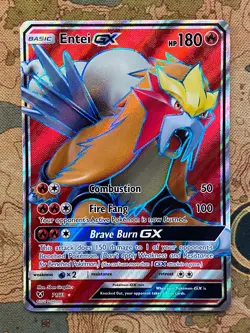 Pokemon Card TCG - Entei GX 71/73 Ultra Rare Full Art Shining Legends Near Mint - Image 2