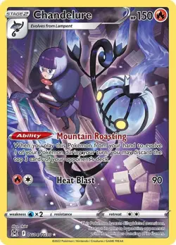 Pokemon Card TCG - Chandelure TG04 Ultra Rare Lost Origin Trainer Gallery NM - Image 1