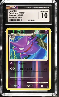 CGC 10 Haunter 42/99 Reverse Holo Arceus Pokemon Card - Image 1