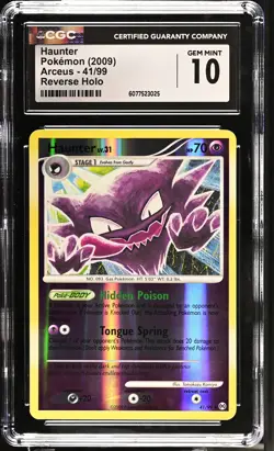 CGC 10 Haunter 41/99 Reverse Holo Arceus Pokemon Card - Image 1