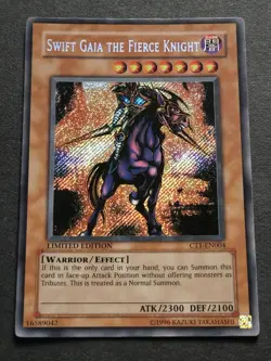 Swift Gaia the Fierce Knight Limited Edition CT1-EN004 Yu-Gi-Oh trading card - Image 1