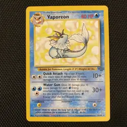 1999 Vaporeon 28/64 Jungle Rare Non Holo LP Pokemon Card - Image 1