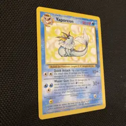 1999 Vaporeon 28/64 Jungle Rare Non Holo LP Pokemon Card - Image 3