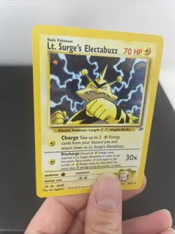 Lt. Surge’s Electabuzz 6/132 Holo Gym Heroes Pokemon TCG Card - Image 3
