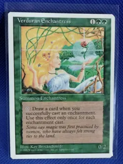 MTG 4th Edition Verduran Enchantress Rare 1995 Unplayed See Description Magic - Image 1