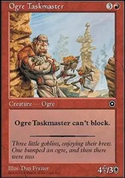 MTG Ogre Taskmaster, Portal Second Age, Heavily Played, English - Image 1