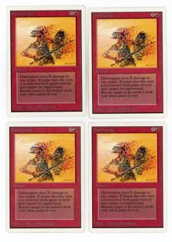 Magic the Gathering Unlimited Disintegrate x4 MTG Red LP/MP - Image 1