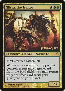 Glissa, the Traitor - Foil Prerelease Promo Mirrodin Besieged MP MTG - Image 1
