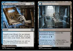MTG Waterlogged Teachings // Inundated Archive - Foil, Modern Horizons 3, Lightl - Image 1