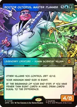 SPM Foil Borderless DOCTOR OCTOPUS MASTER PLANNER 1x Rare Magic Spider-Man MTG - Image 1