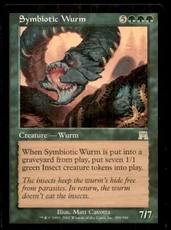 MTG Symbiotic Wurm LP Light Play Onslaught [4308] - Image 1