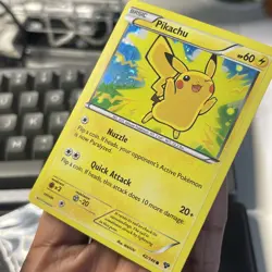 Pokemon TCG Pikachu 42/146 Lego Movie Promo Swirl lp+ - Image 2