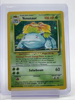 VENUSAUR 2000 POKEMON BASE SET 2 HOLO RARE 18/130 Q3726 - Image 1
